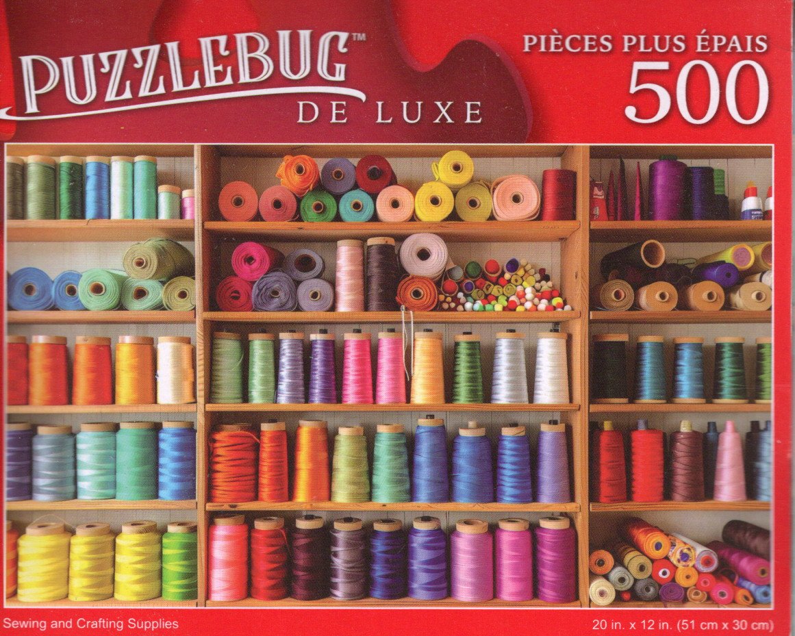 Sewing and Crafting Supplies - 500 Pieces Deluxe Jigsaw Puzzle