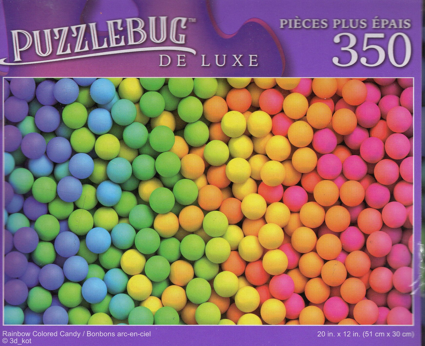 Rainbow Colored Candy - 350 Pieces Jigsaw Deluxe Puzzle