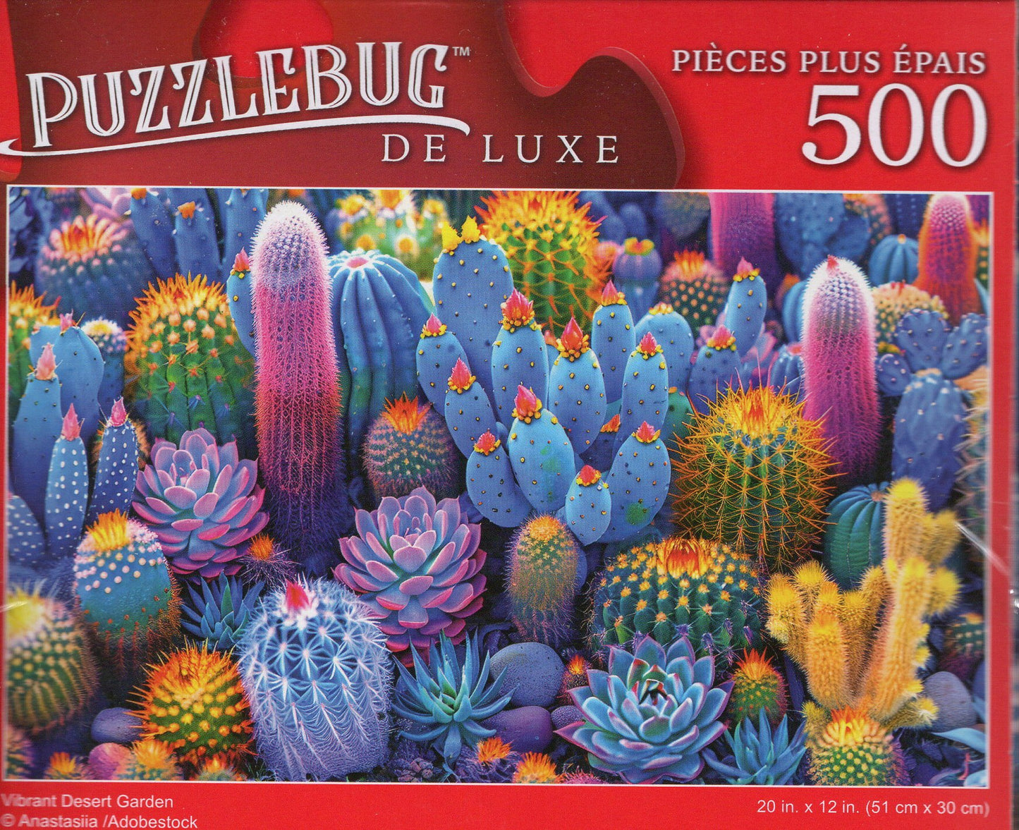 Vibrant Desert Garden - 500 Pieces Deluxe Jigsaw Puzzle