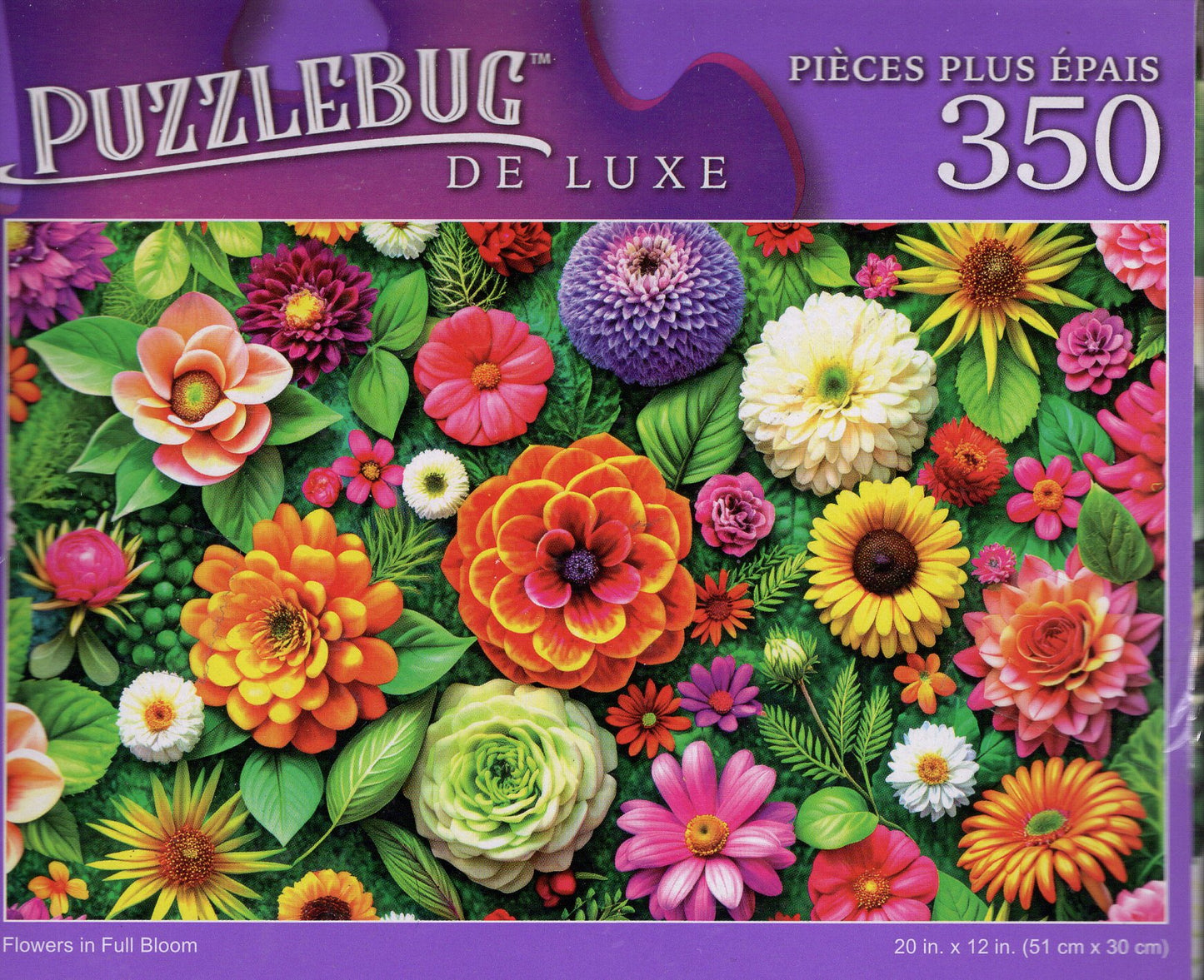 Flowers in Bloom - 350 Pieces Jigsaw Deluxe Puzzle