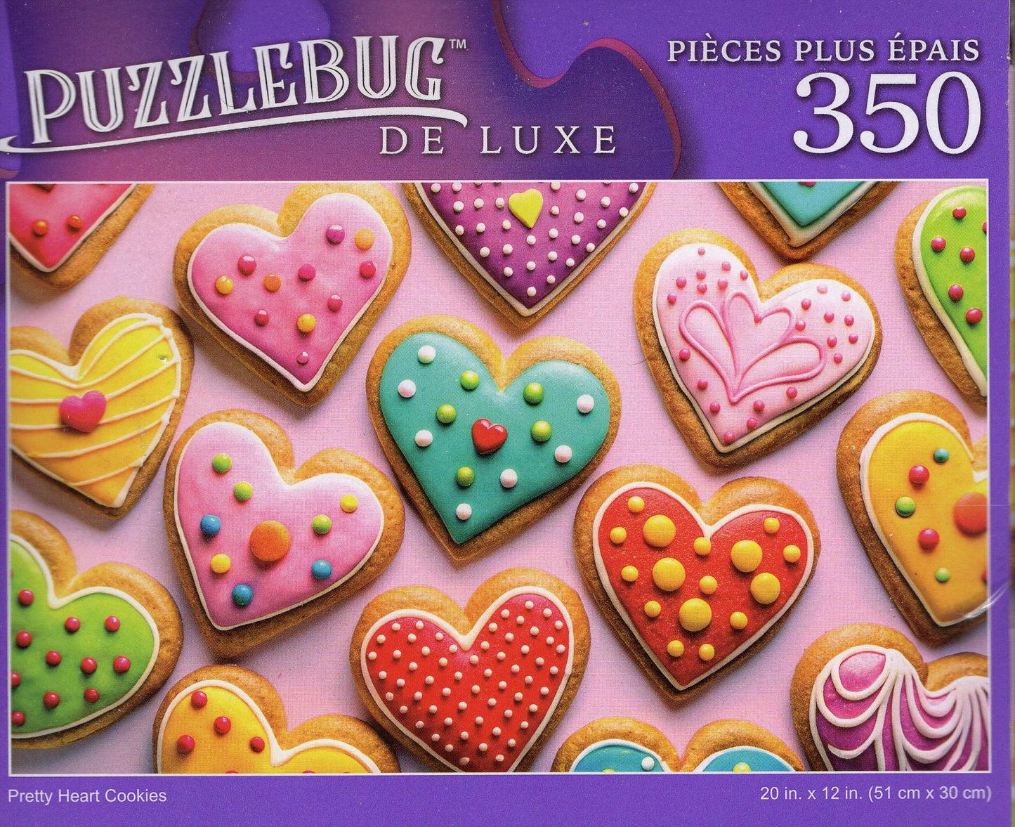 Pretty Heart Cookies - 350 Pieces Jigsaw Deluxe Puzzle