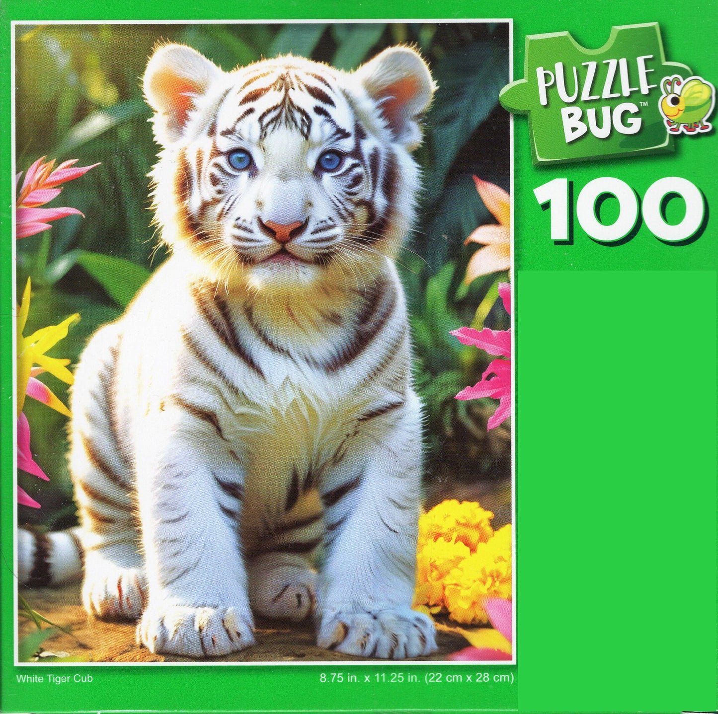 White Tiger Cub - 100 Piece Jigsaw Puzzle