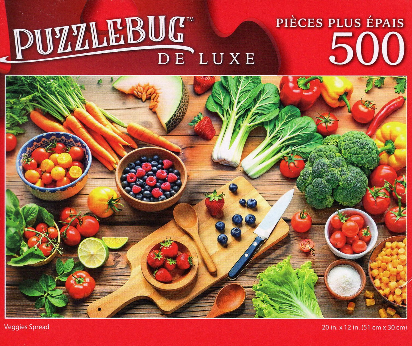 Veggies Spread - 500 Pieces Deluxe Jigsaw Puzzle