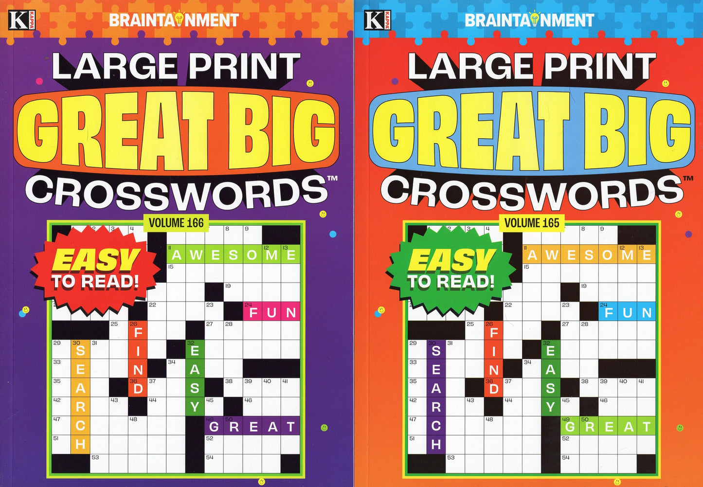 Large Print Great Big Crosswords (All New Puzzles) - Vol.165 - 166 (Set of 2)