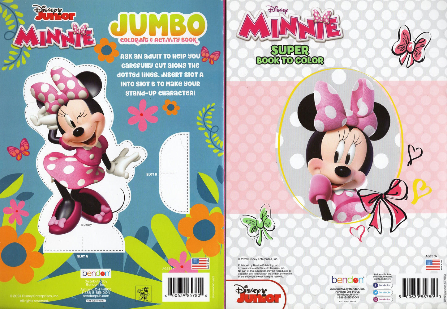 Disney Minnie - Jumbo Coloring & Activity Book (Set of 2) v. 8