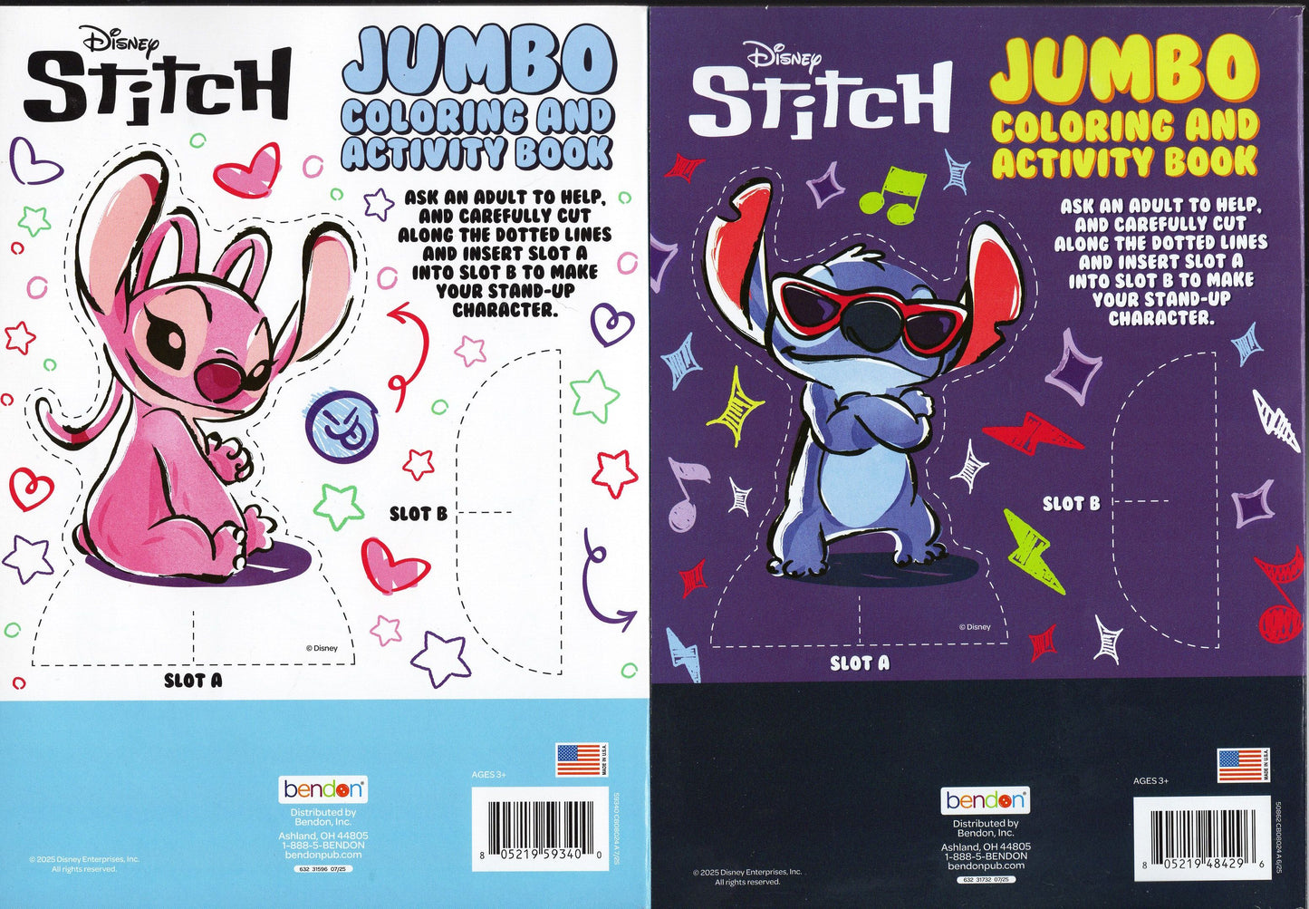Stitch - Jumbo Coloring & Activity Book (Set of 2 Books)
