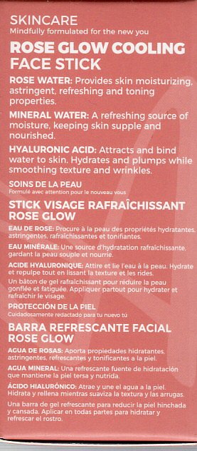 LA Splash Cosmetics Rose Glow Cooling Face Stick (Set of 3 Packs)