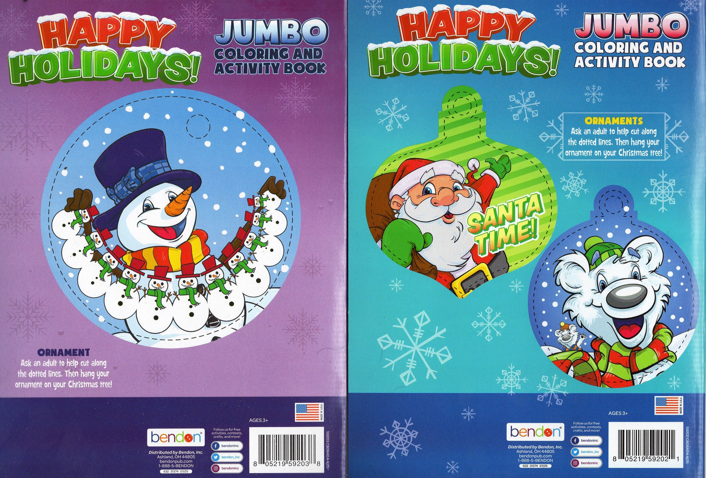 Happy Holidays! - Jumbo Coloring & Activity Books (Set of 2)