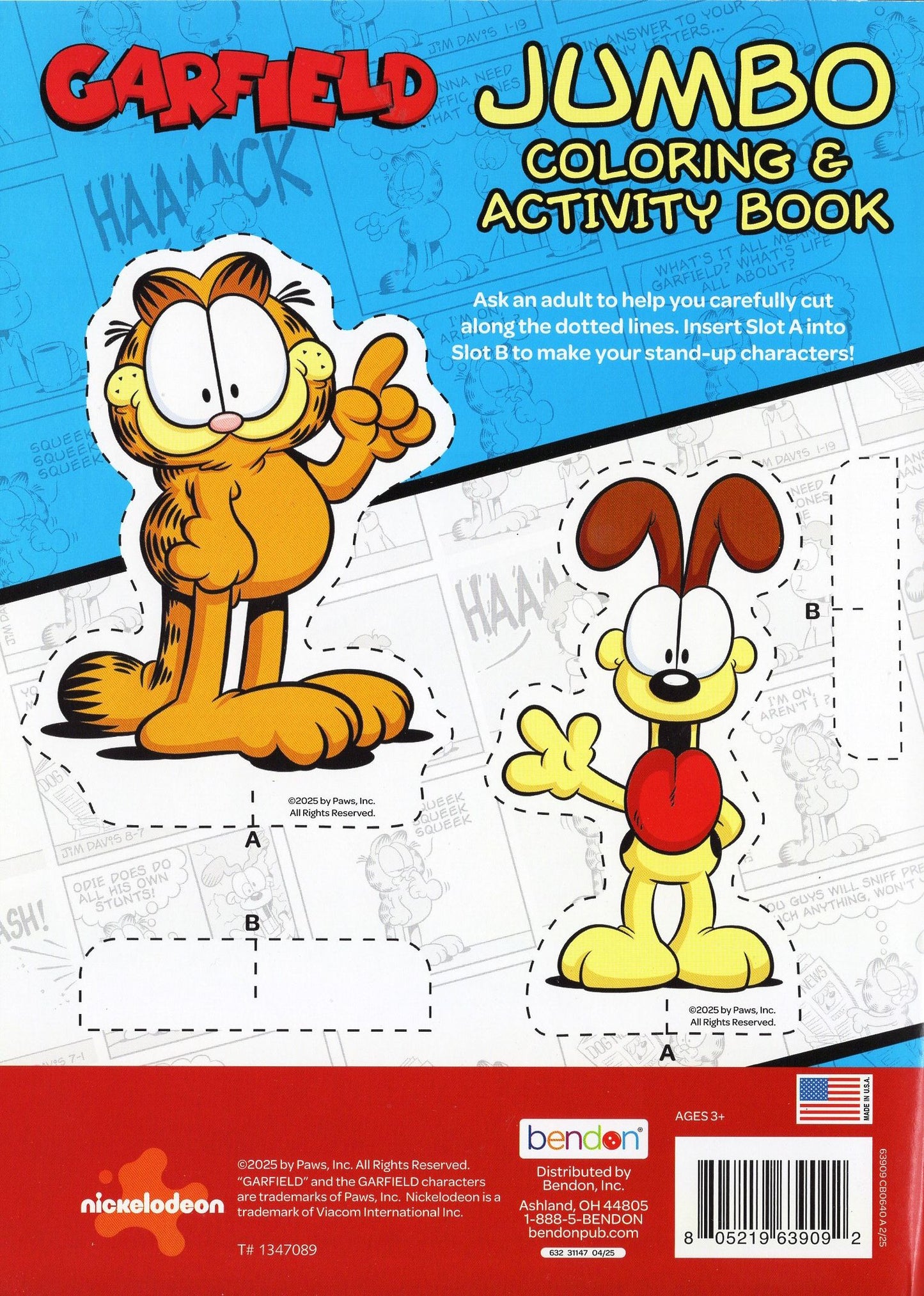 Nickelodeon Garfield - Jumbo Coloring & Activity Book - Just Pretend