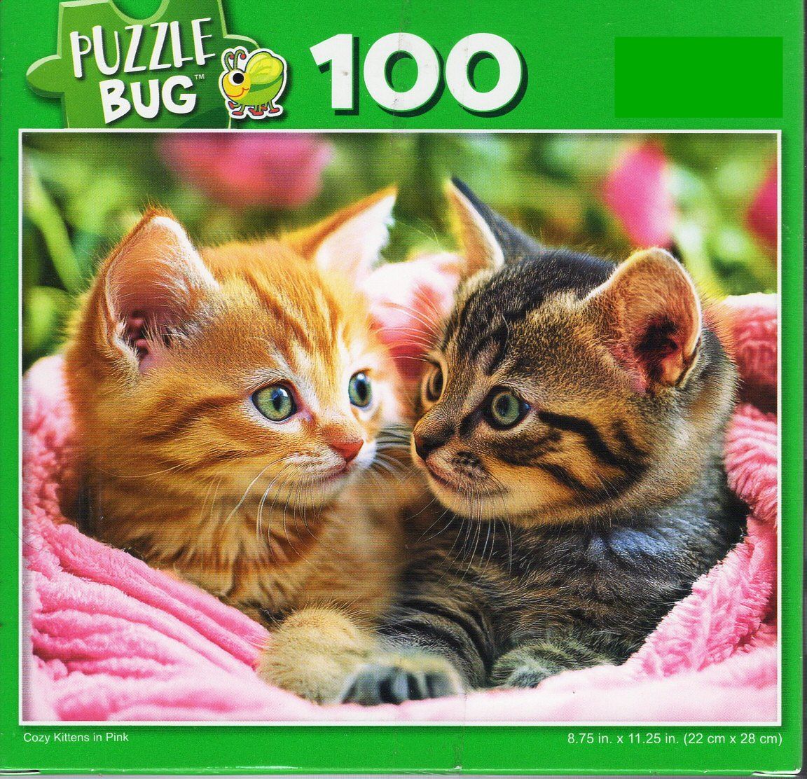 Cozy Kittens in Pink - 100 Piece Jigsaw Puzzle
