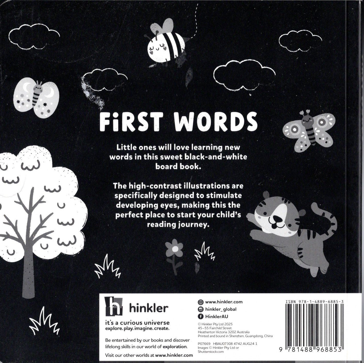 First Words - Night - Contrast - Children's Board Book