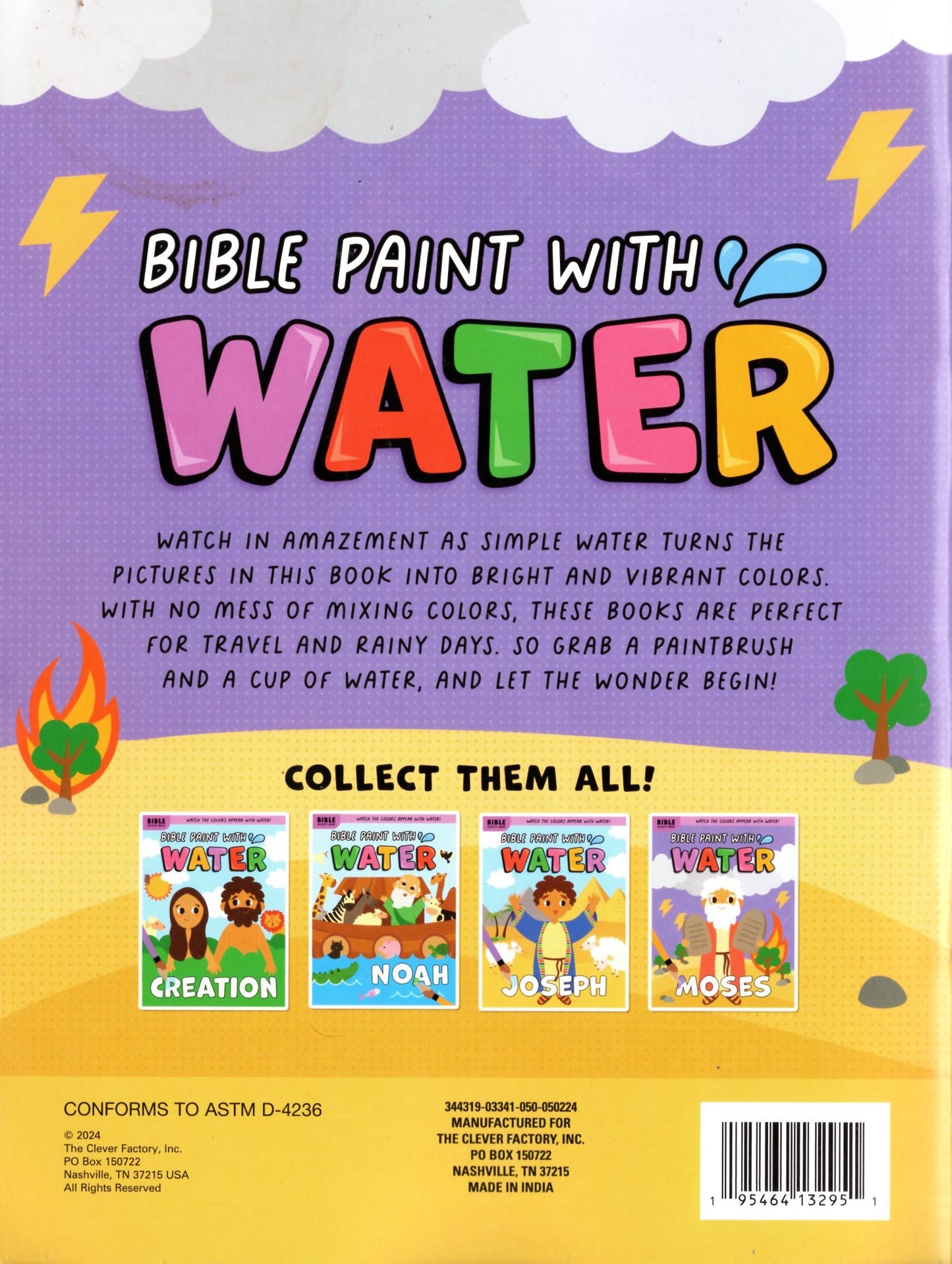 Bible Paint with Water - Moses - Activity Books