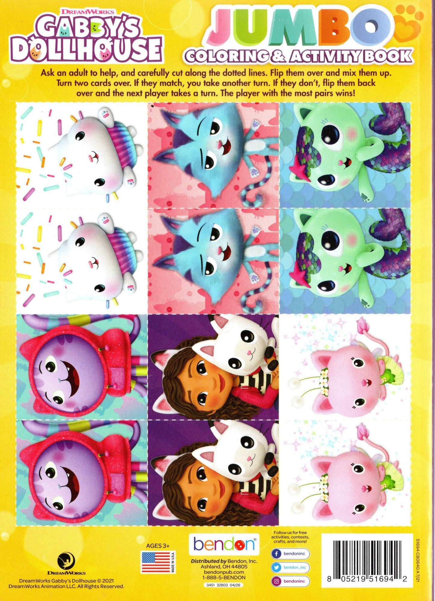 DreamWorks - Gabby's DollHouse - Jumbo Coloring Books
