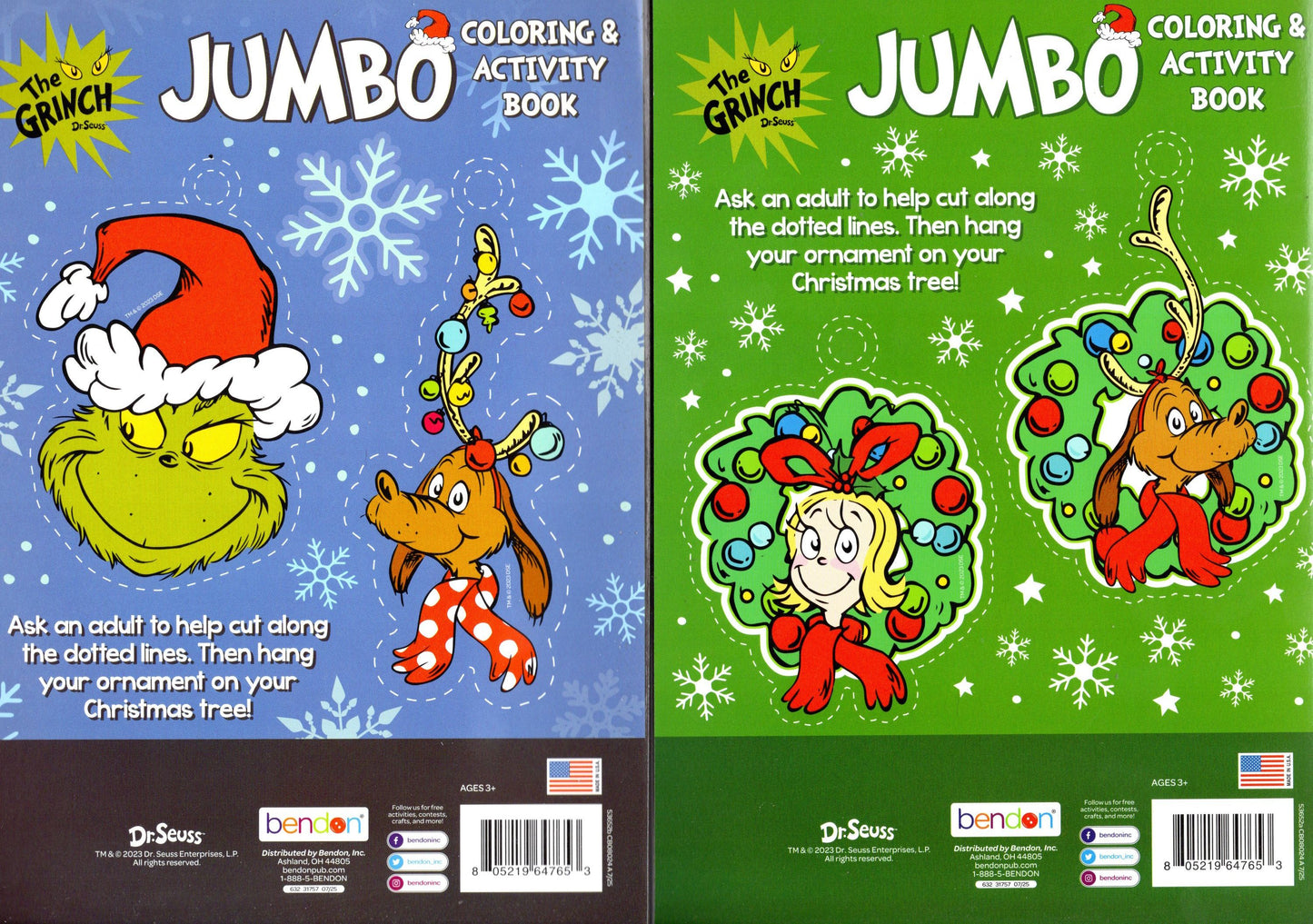 Happy Holidays! - Dr. Seuss The Grinch - Jumbo Coloring & Activity Books (Set)