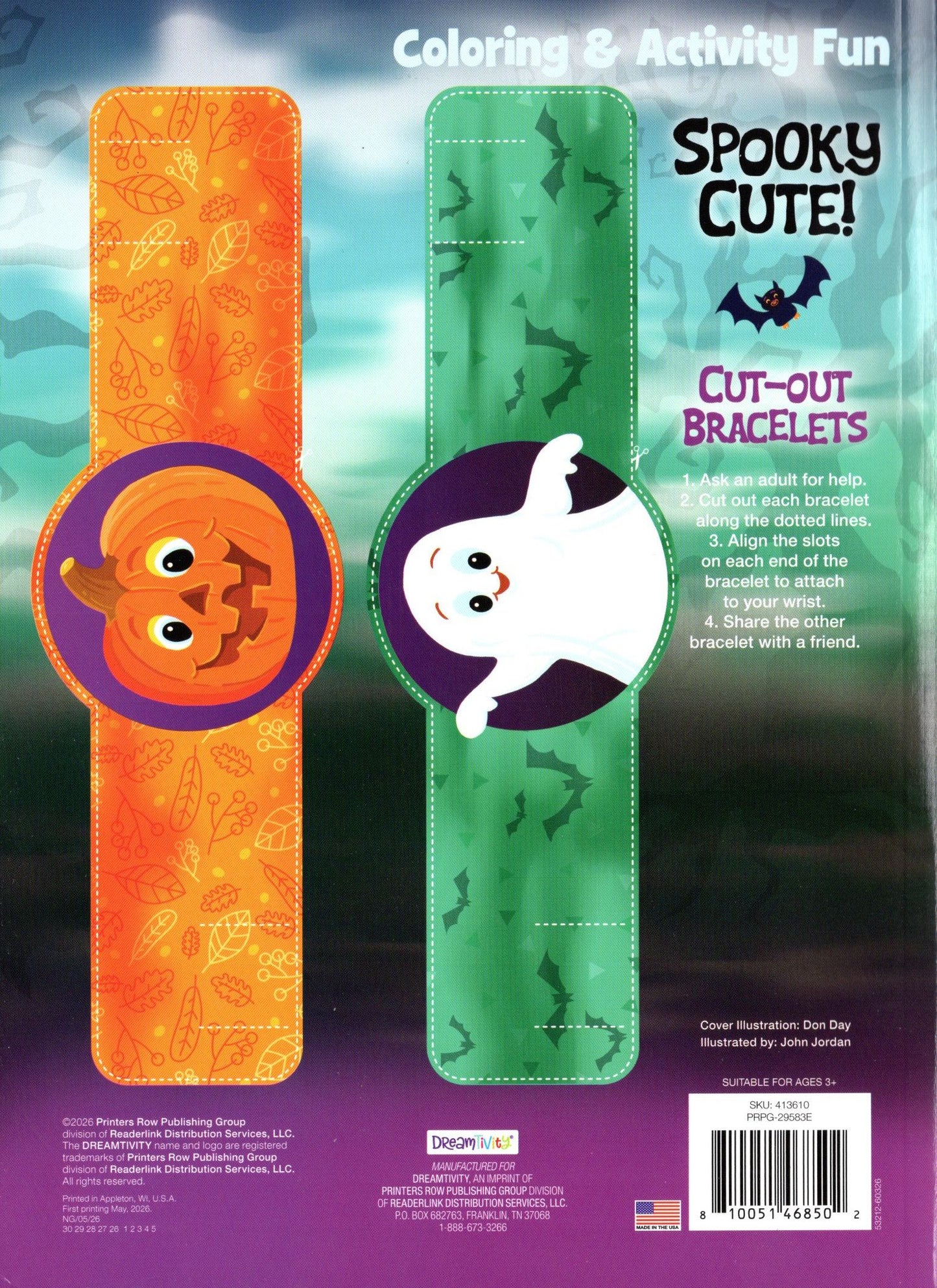 Dreamtivity Halloween Coloring & Activity Fun Book - Spooky Cute!