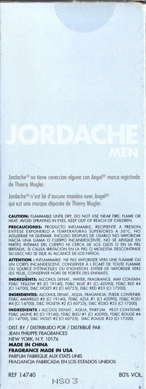 Jordache Men No. 59 Eau De Toilette Natural Spray 2.5 Fl. Oz.