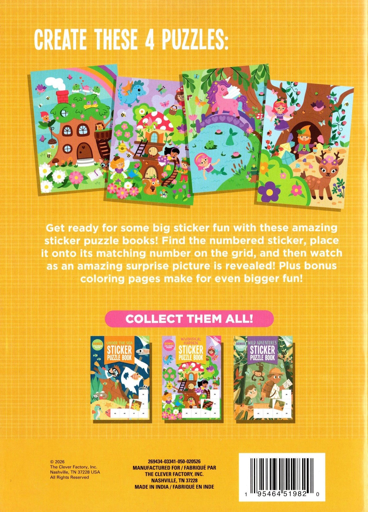 Whimsical Garden - Sticker Puzzle Book