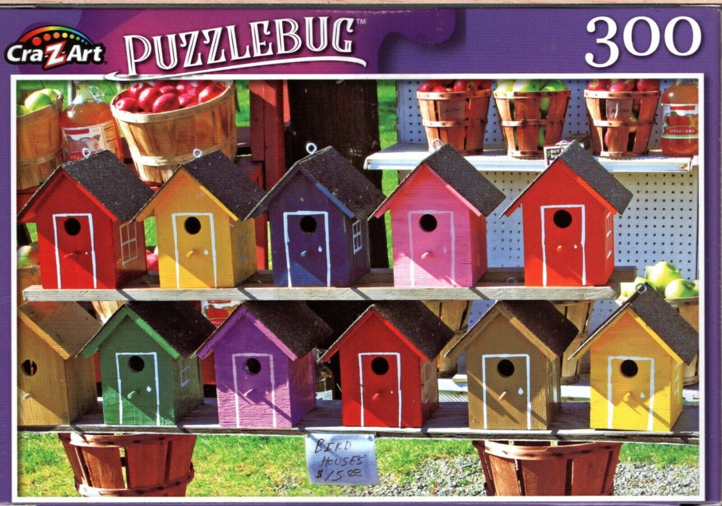 Painted Wood Birdhouses - 300 Pieces Jigsaw Puzzle