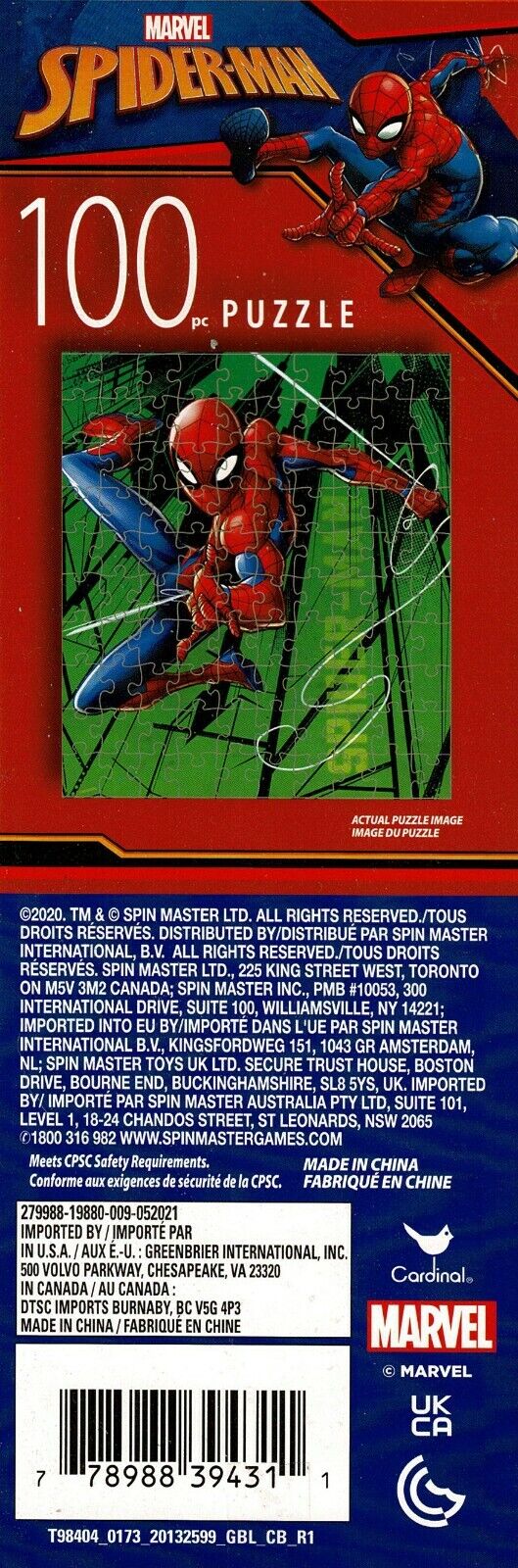 Marvel Spider-Man - 100 Piece Jigsaw Puzzle
