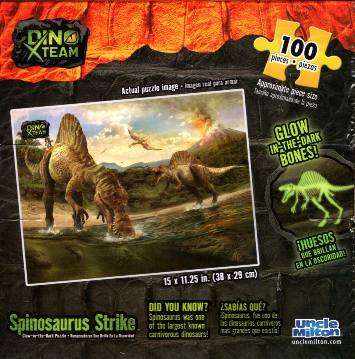 Dino X Team Spinosaurus Strike - Glow in the Dark Puzzle - 100 Jigsaw Puzzle