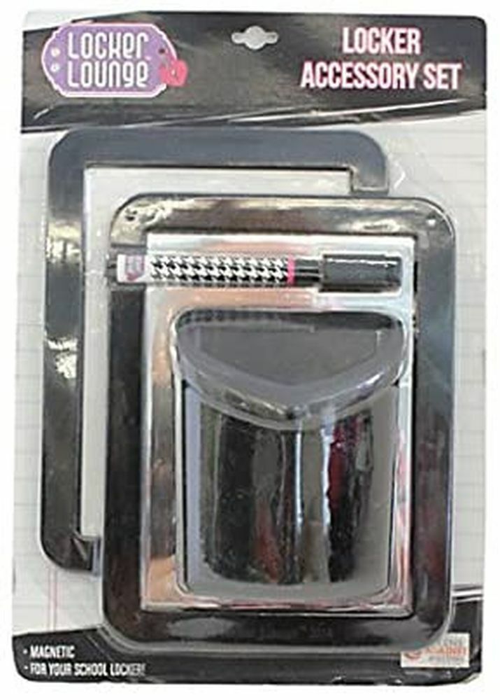 4 Piece Locker Accessory Set (BLACK)