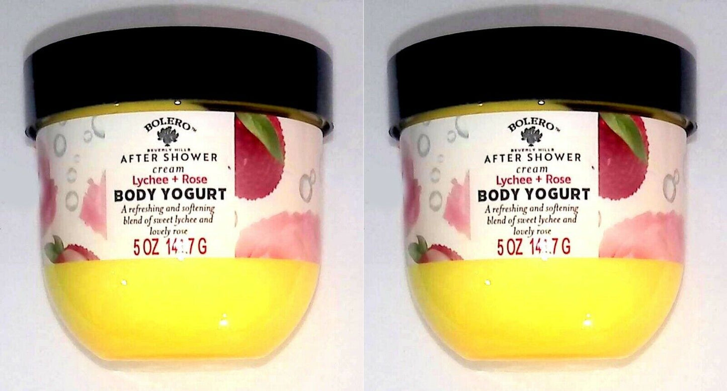 After Shower Cream Lychee + Rose - Body Yogurt 5fl oz (141.7ml) (Set of 2 Pack)