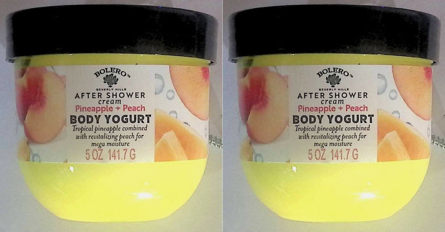After Shower Cream Pineapple + Peach - Body Yogurt 5fl oz (141.7ml) (Set of 2)