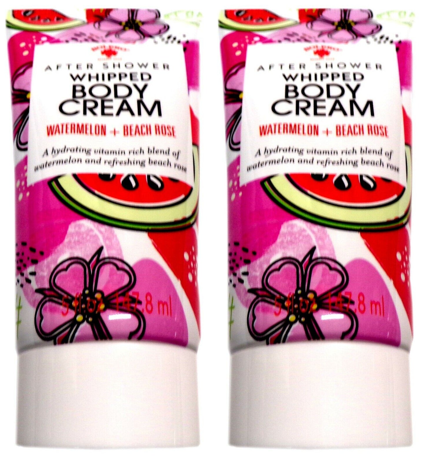 After Shower Whipped Body Cream Watermelon & Beach Rose 5fl oz (147.8ml) Set