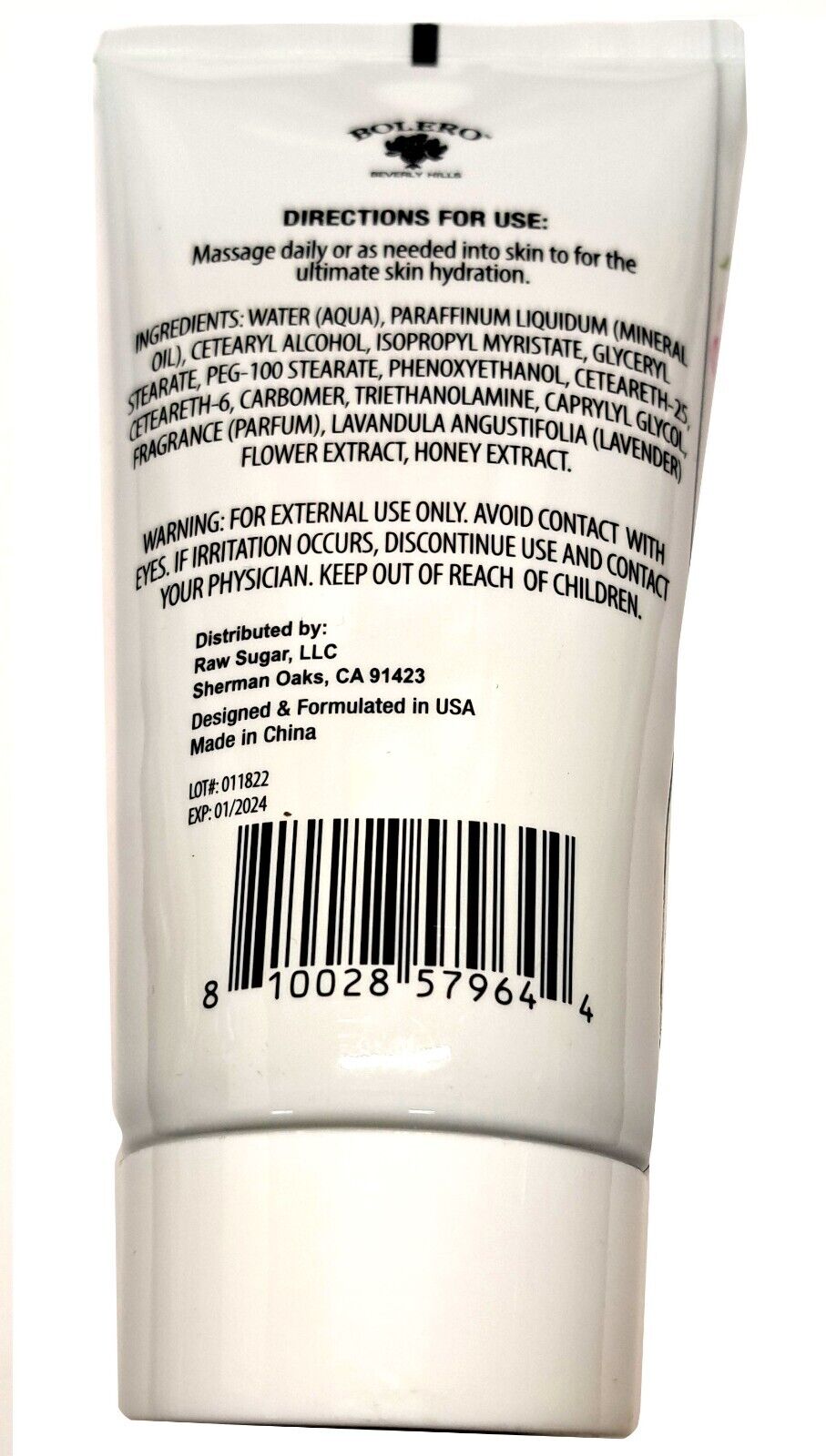 Bolero After Shower Whipped Body Cream - Lavender Honey Blossom 5fl oz, 147,8ml