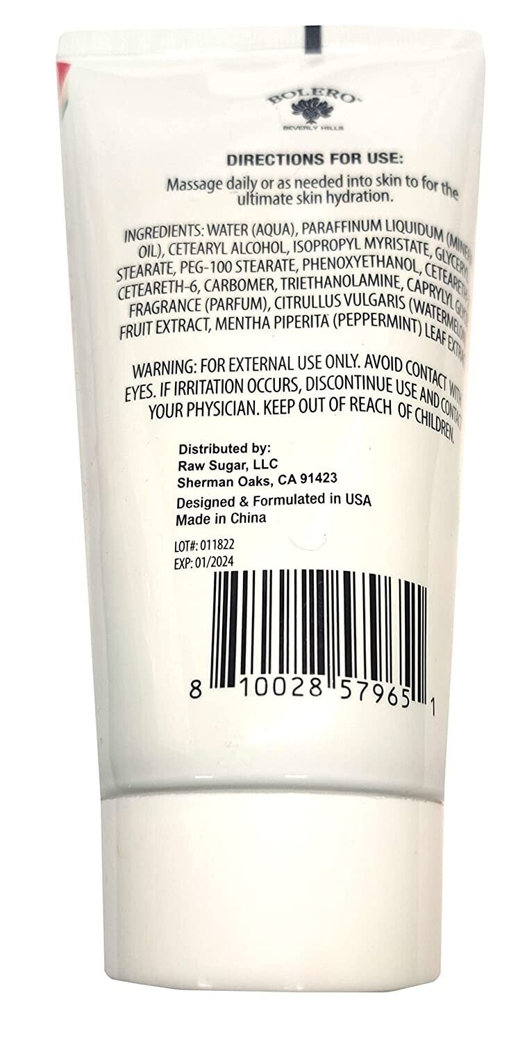 Bolero After Shower Whipped Body Cream - Watermelon & Mint 5fl oz Set of 2