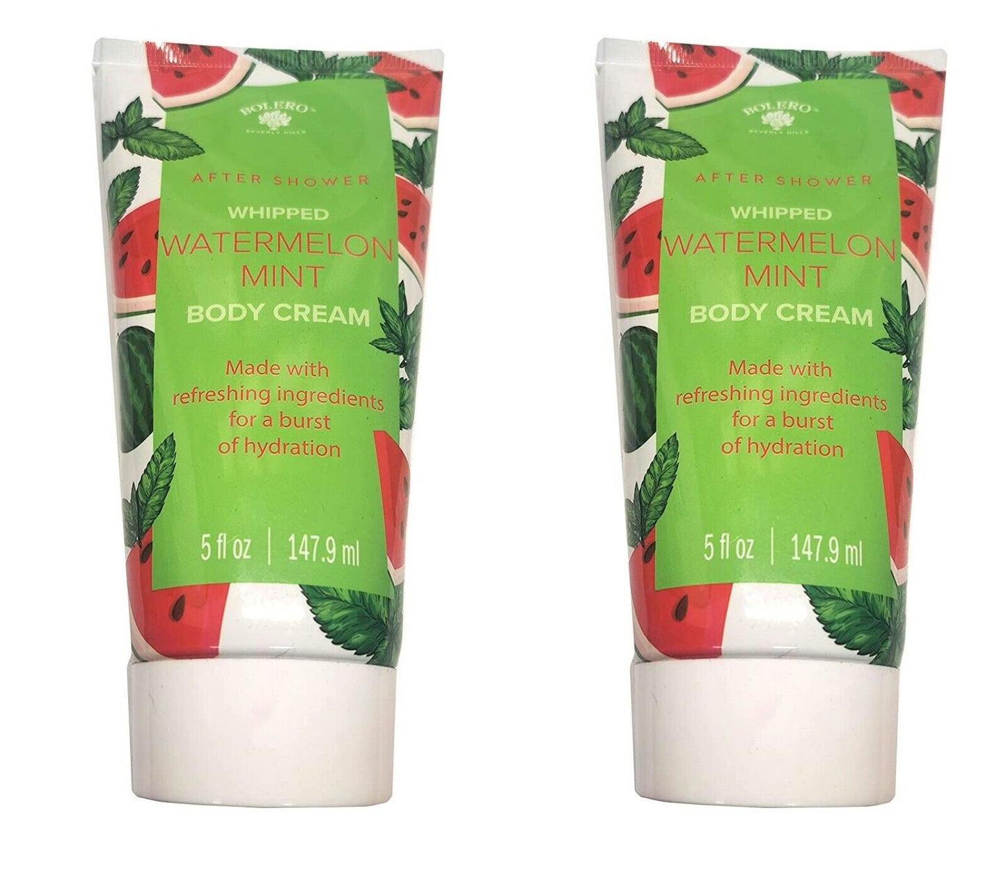 Bolero After Shower Whipped Body Cream - Watermelon & Mint 5fl oz Set of 2