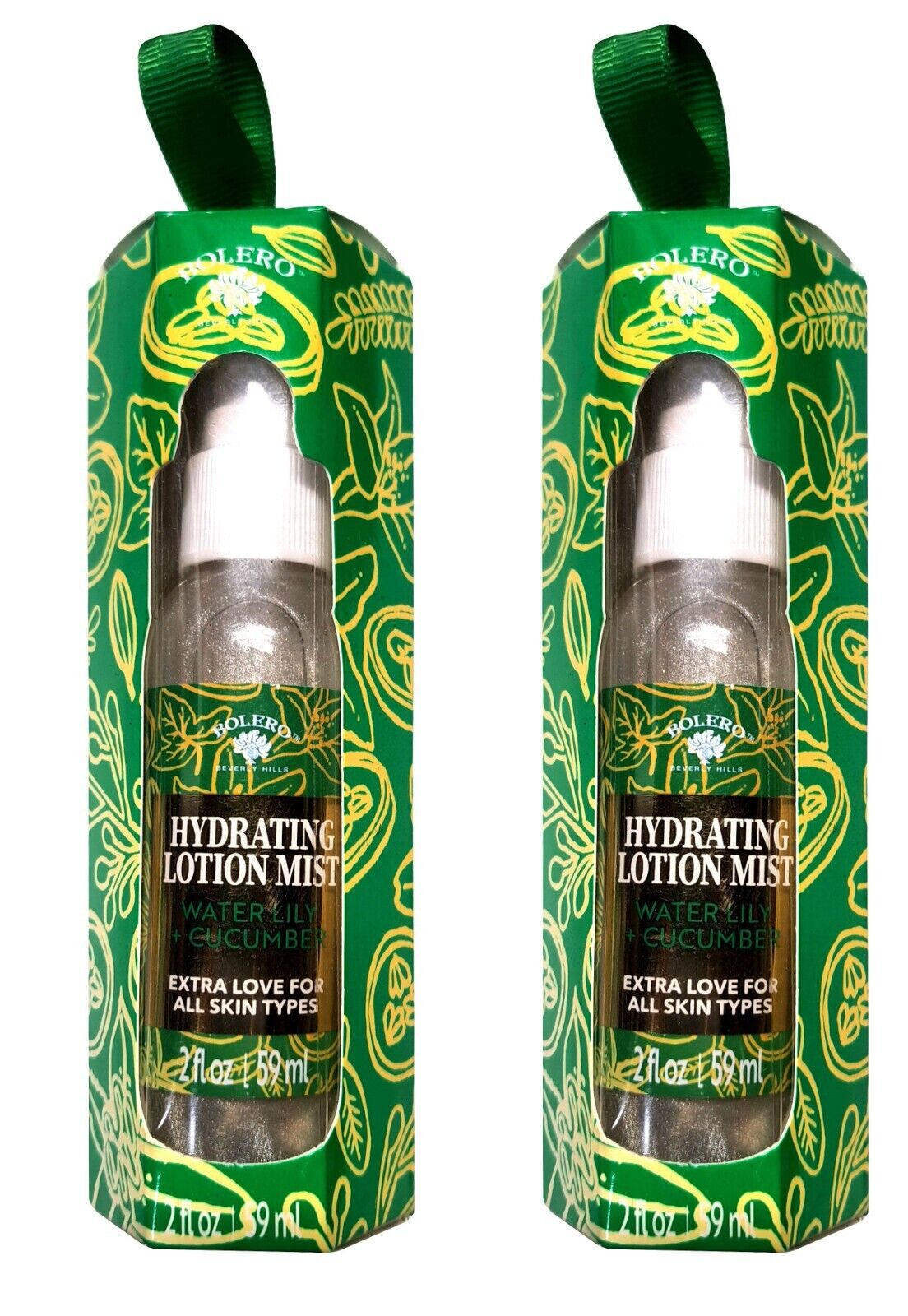 Bolero Beverly Hills Hydrating Lotion Mist - Water Lily & Cucumber 2fl oz Set