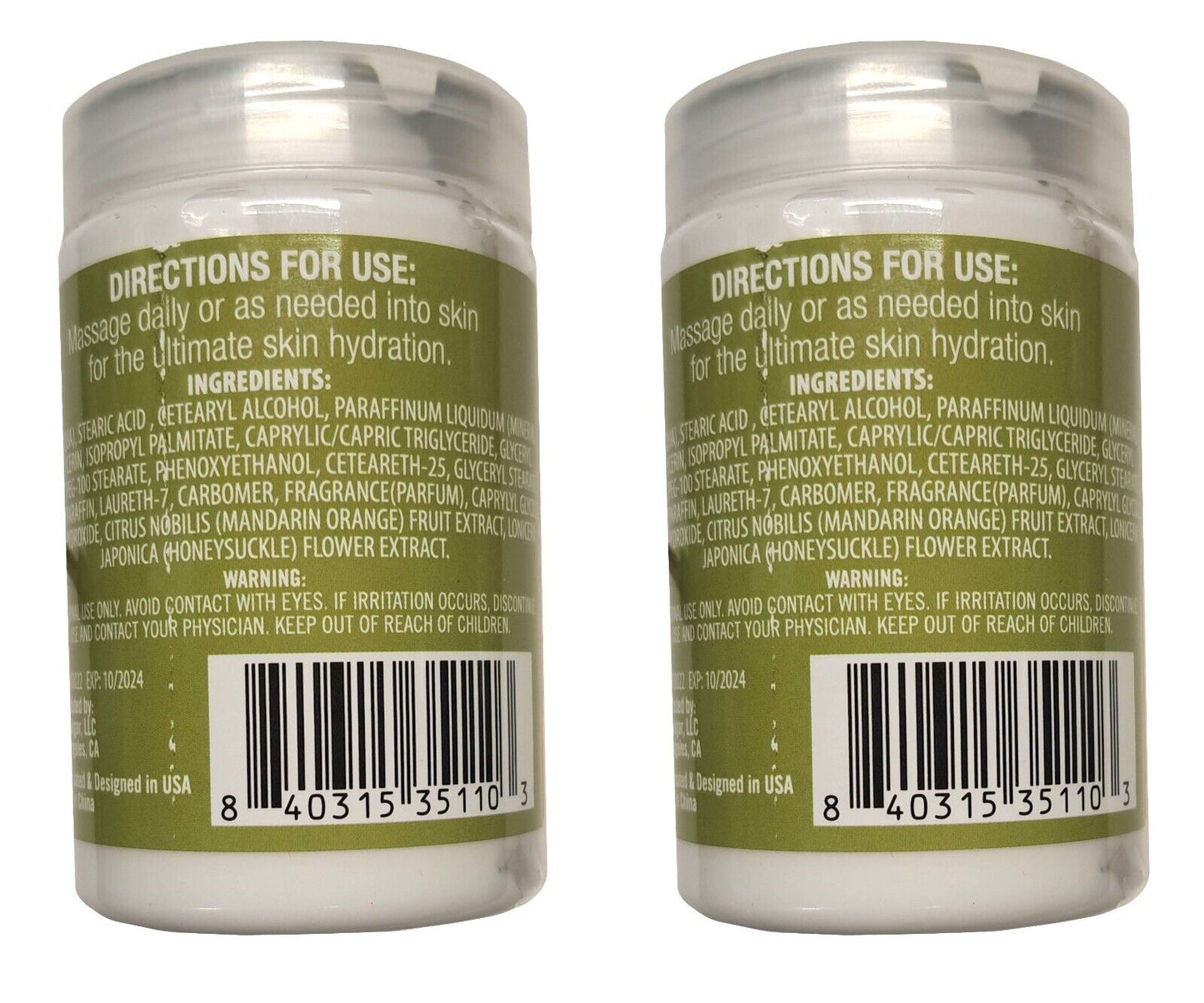 Bolero Beverly Hills Whipped Body Butter - Mandarin & Honeysuckle 4fl oz. 118.3m (Set of 2 Pack)