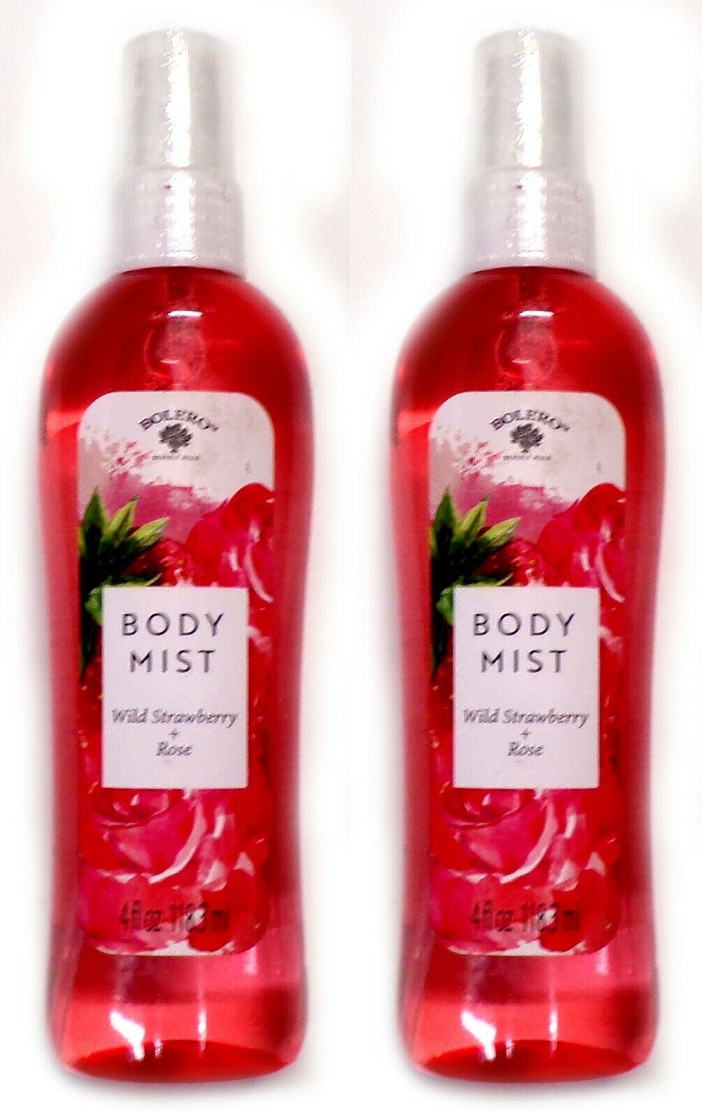 Bolero Body Mist Wild Strawberry + Rose 4fl oz 118.3 ml (Set of 2)