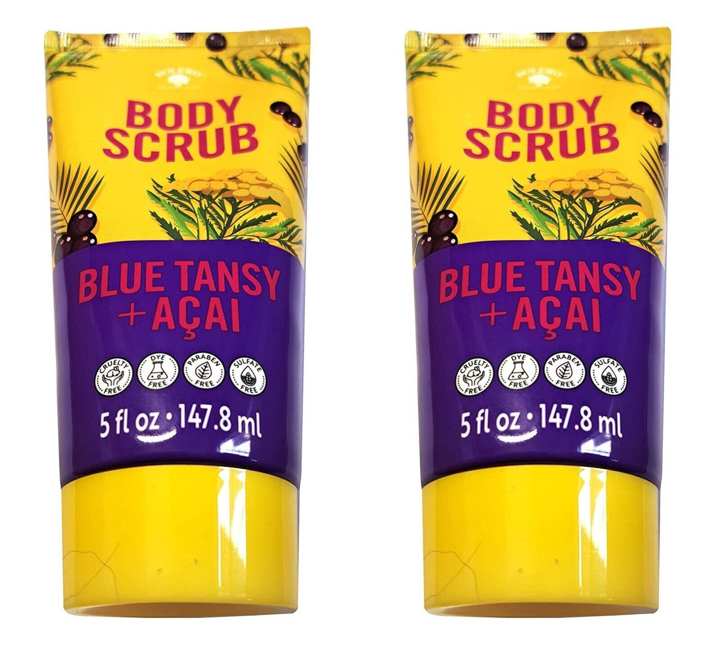 Bolero Body Scrub Blue Tansy & Acai 5fl oz. (Set of 2 Pack)