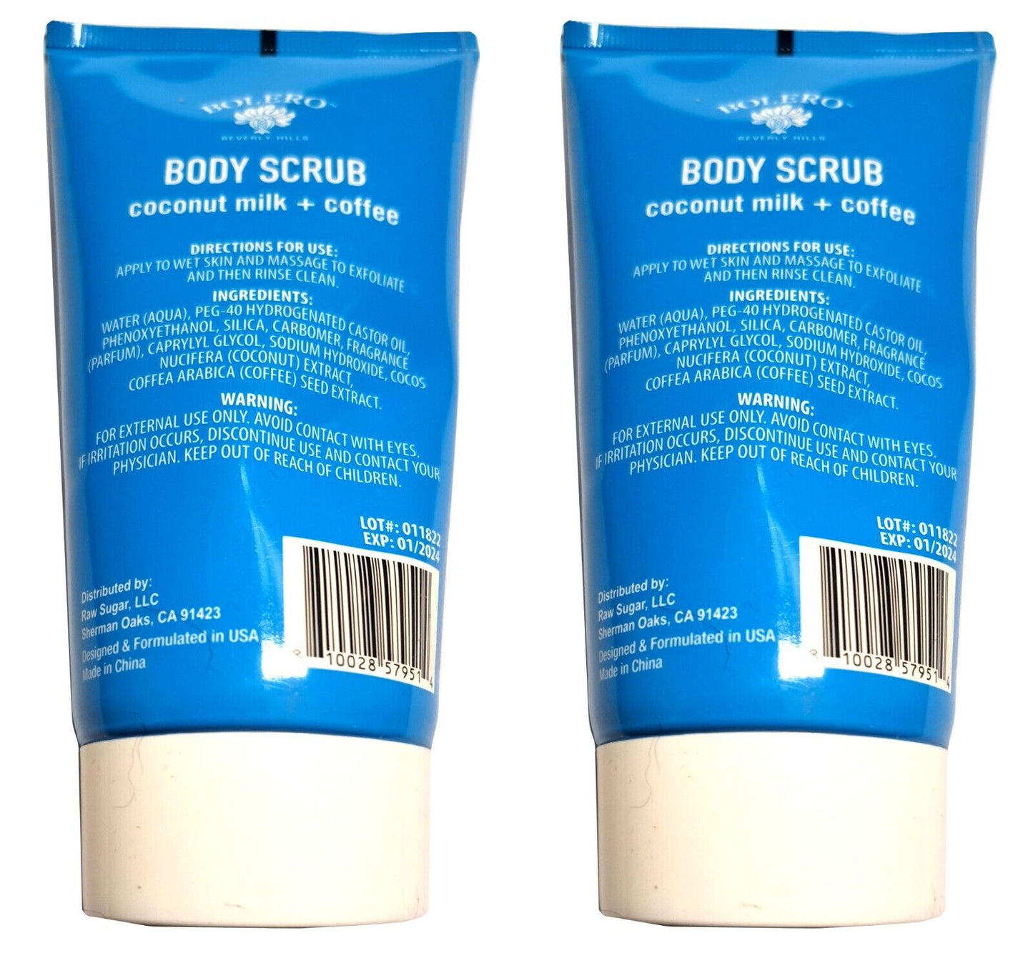 Bolero Body Scrub Coconut Milk & Coffee 5fl oz. 147,8ml (Set of 2)
