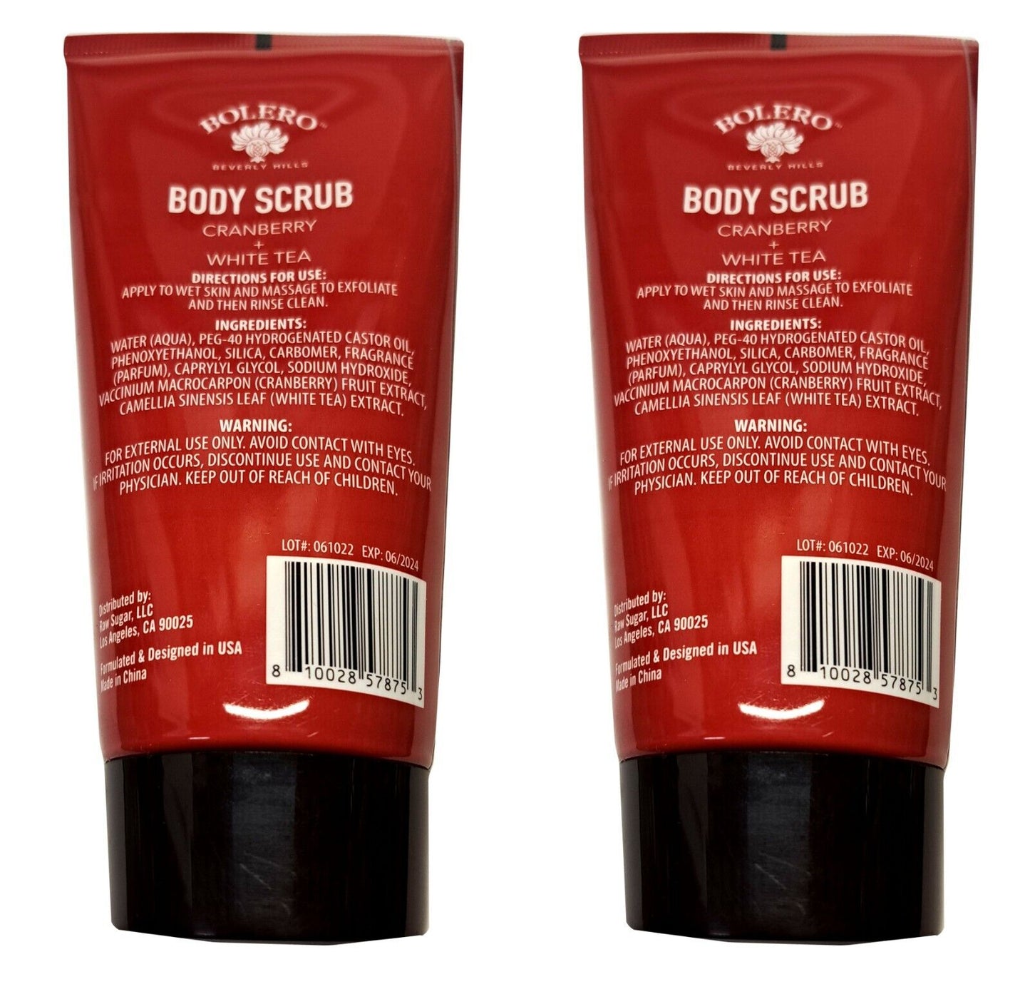 Bolero Body Scrub Coconut Milk & Coffee 5fl oz. 147,8ml (Set of 2)