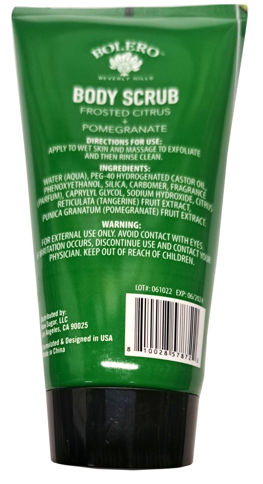 Bolero Body Scrub Frosted Citrus & Pomegranate 5fl oz. 147,8ml