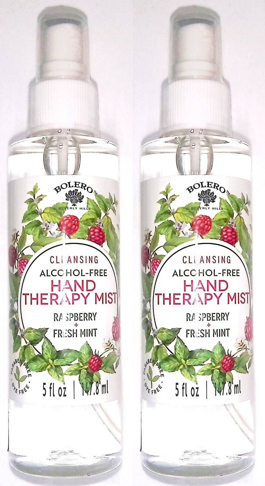 Bolero Cleansing Alcohol - Free Hand Therapy Mist Raspberry + Fresh Mint 5fl Set