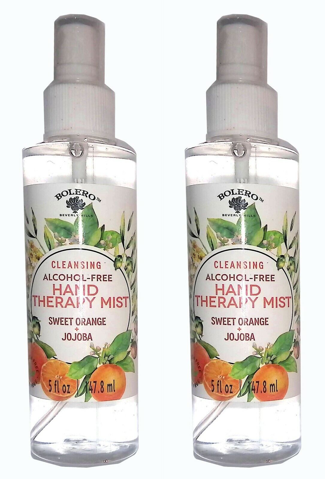 Bolero Cleansing Alcohol - Free Hand Therapy Mist Sweet Orange + Jojoba (Set of 2)