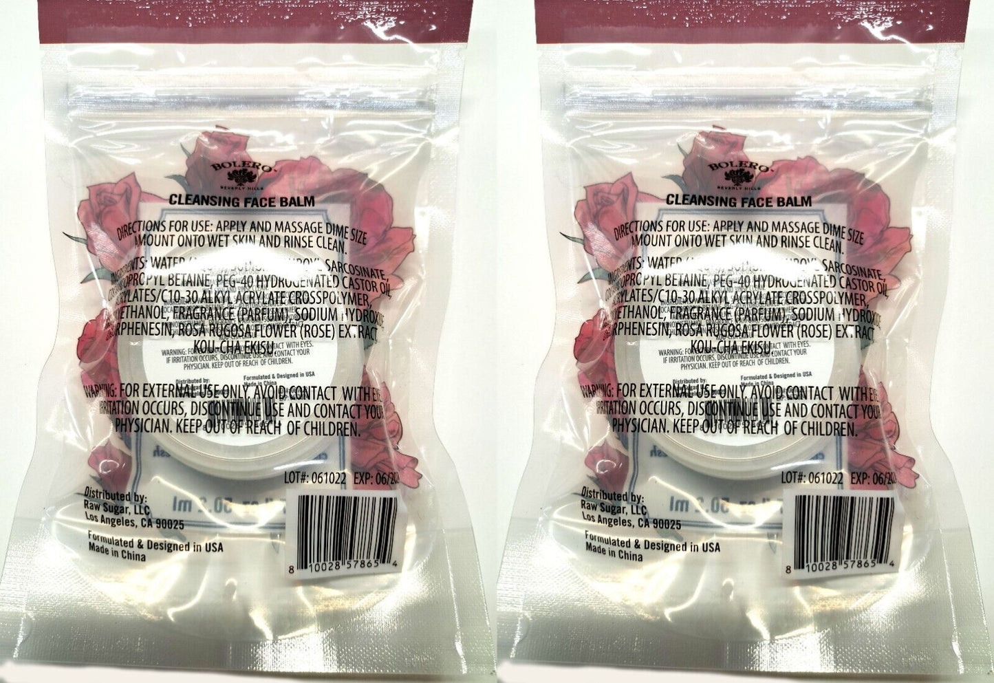 Bolero Cleansing Facial Balm - Rosewater & Kombucha 1.7fl oz, 50.2ml (Set of 2)