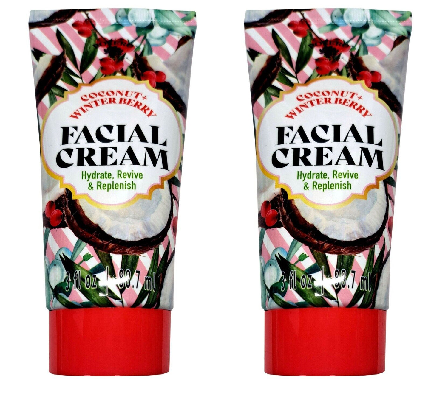 Bolero Facial Cream Coconut + Winter Berry Hydrate, Revive & Replenish Set of 2