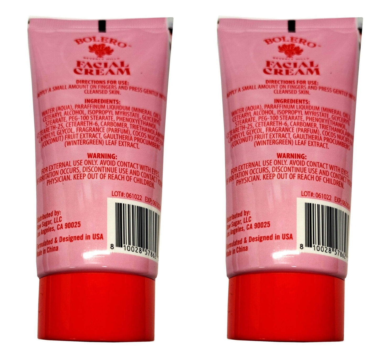 Bolero Facial Cream Coconut + Winter Berry Hydrate, Revive & Replenish Set of 2