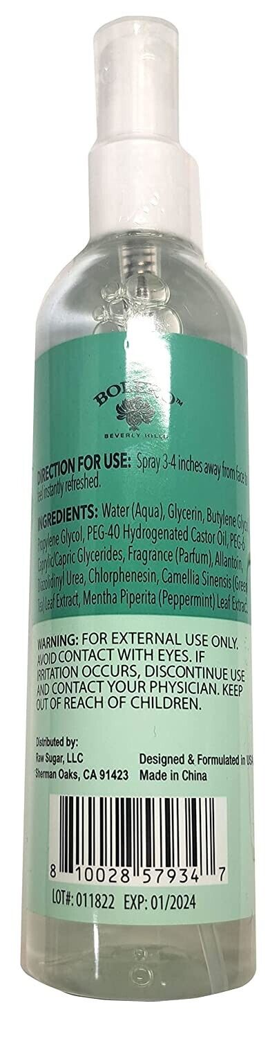 Bolero Facial Mist Soothe Green Tea & Mint 4fl oz