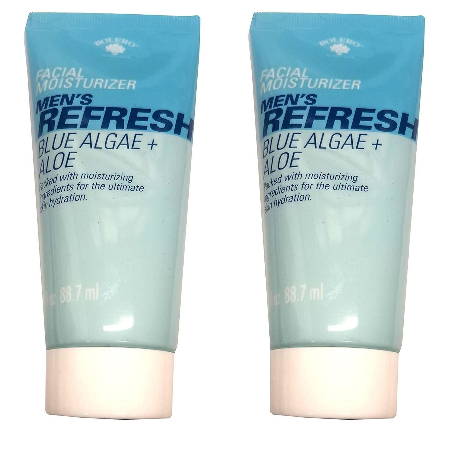 Bolero Facial Moisturizer Men's Refresh - Blue Algae & Aloe 3fl oz Set of 2