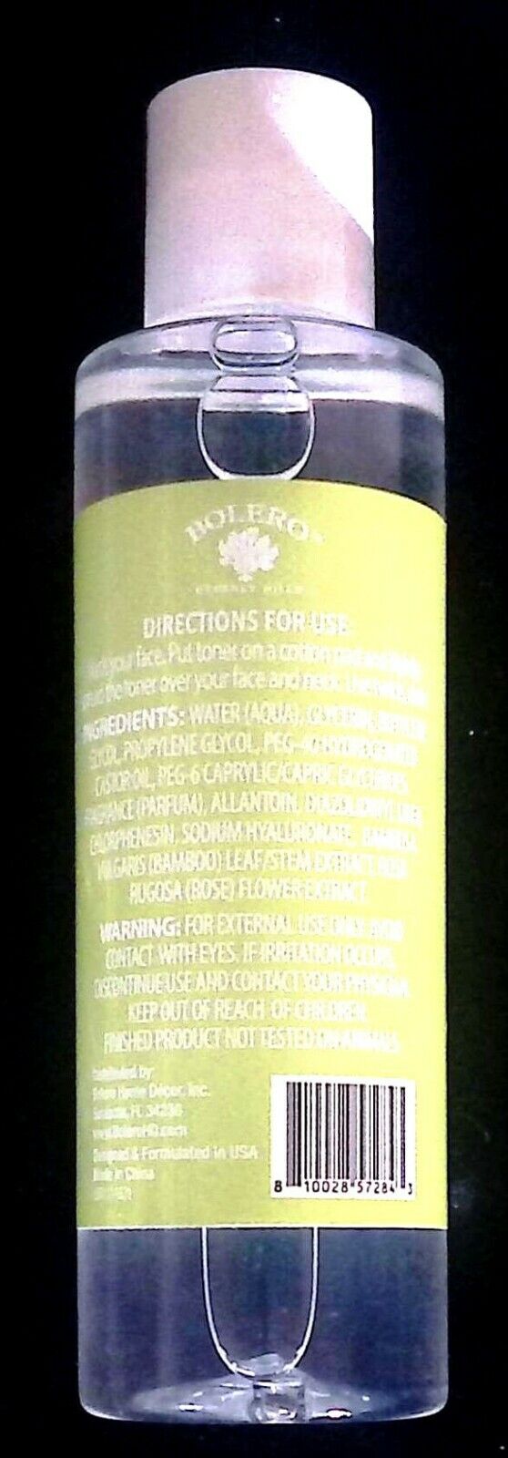 Bolero Facial Toner Bamboo + Rose Water 5fl oz 147.8ml