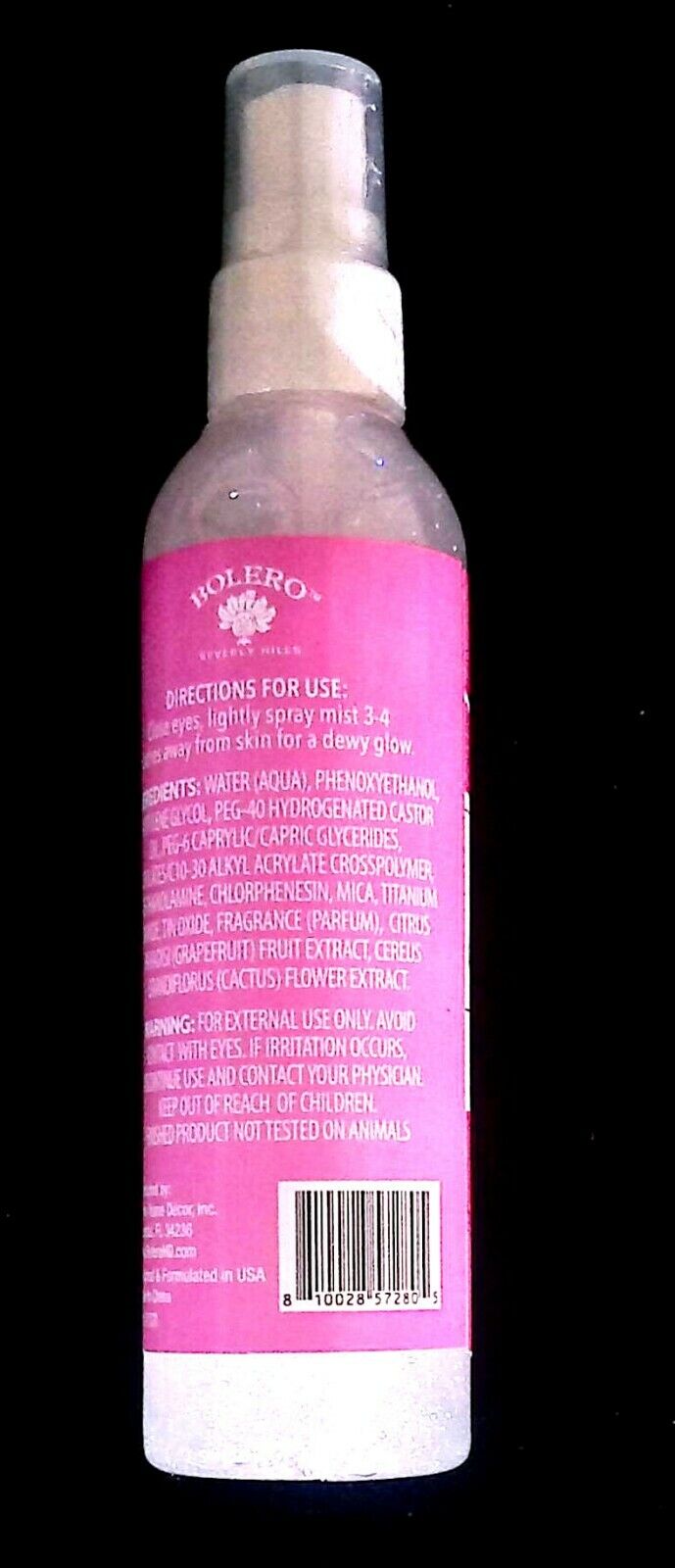 Bolero Jelly Nutrient Mist Pink Grapefruit + Cactus Water 4fl oz 118.2ml