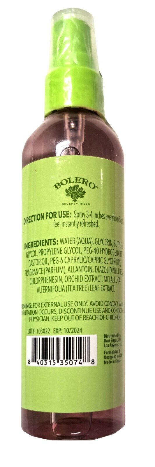 Bolero Renew Facial Mist - Wild Orchid & Tea Tree 4fl oz (Set of 2)