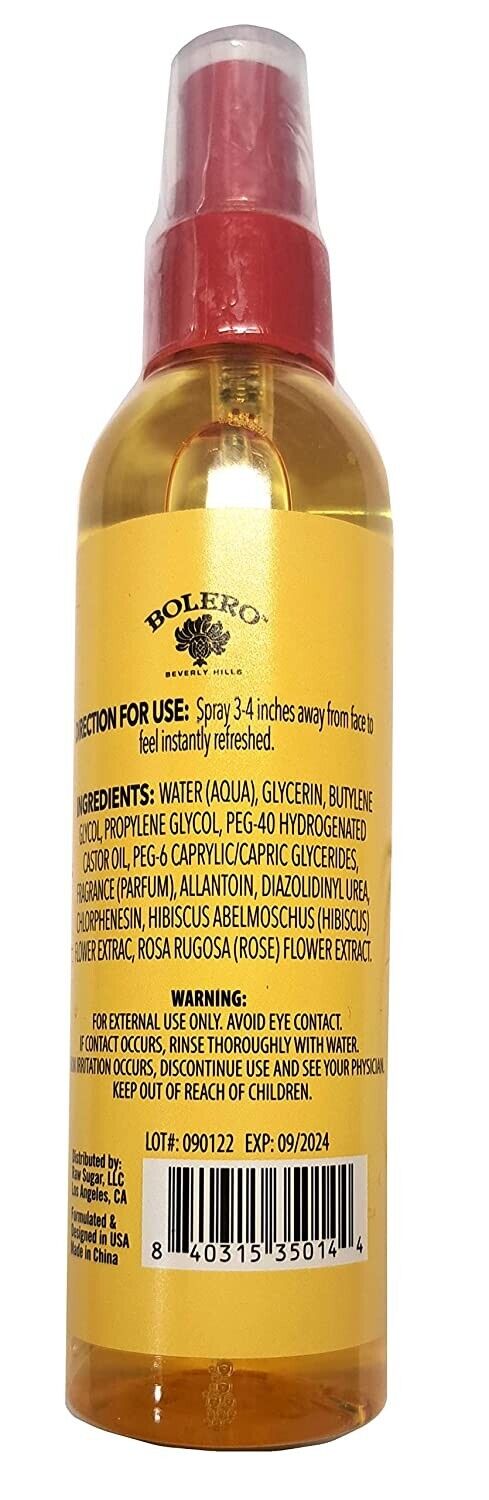Bolero Revive Facial Mist Hibiscus & Rose 4fl oz