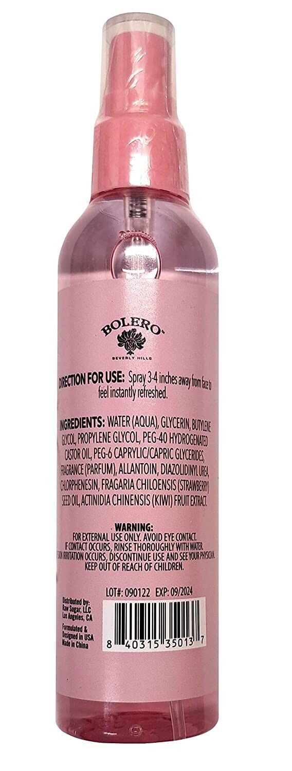 Bolero Revive Facial Mist Strawberry Seed & Kiwi 4fl oz